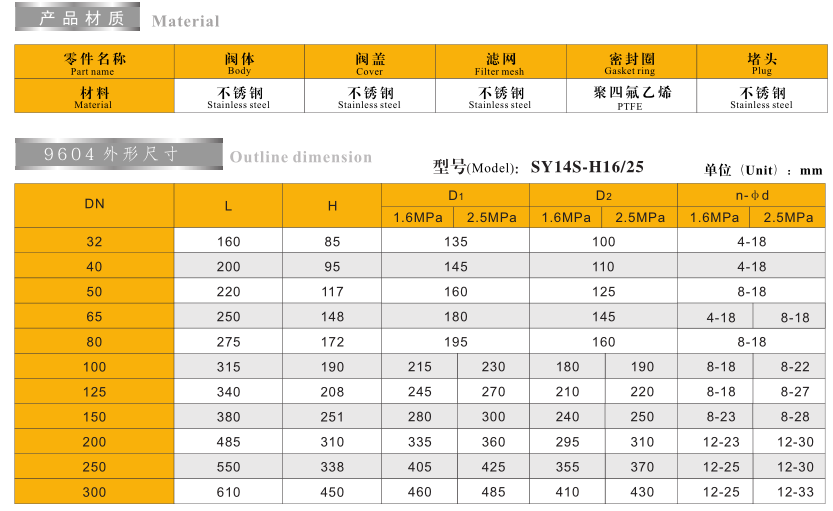 不 銹 鋼Y型 過(guò) 濾 器